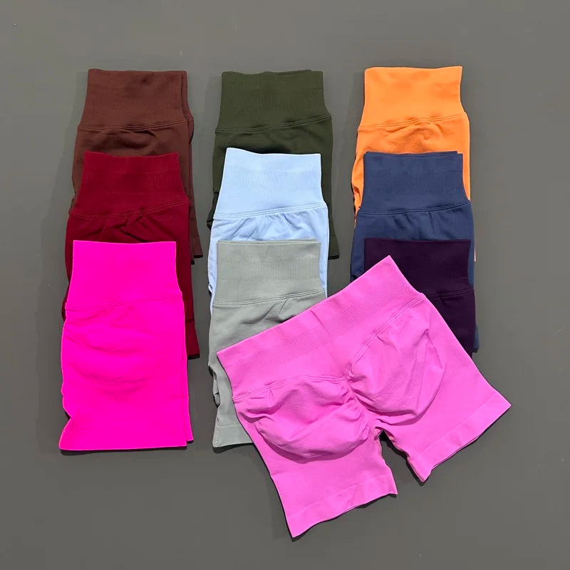 SIVRA Impacts Shorts 4.5" Women Fitness Sports Biker Shorts Low Waist Gym Short Workout Scrunch Butt Yoga Seamless Leggings