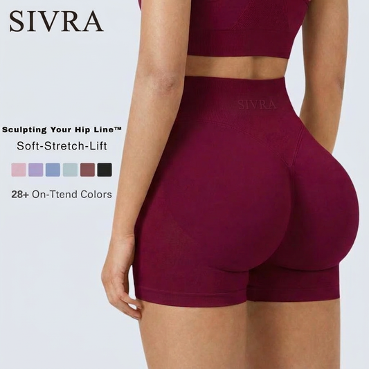 SIVRA Impacts Shorts 4.5" Women Fitness Sports Biker Shorts Low Waist Gym Short Workout Scrunch Butt Yoga Seamless Leggings